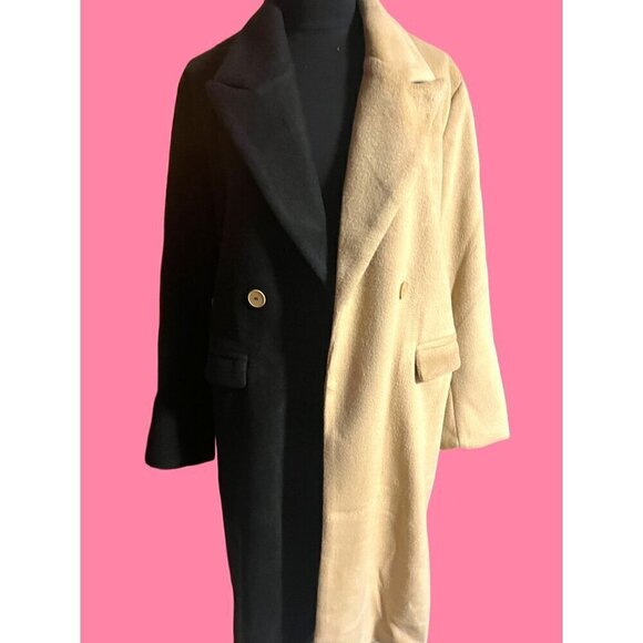 nwtdesigner winter coat polyester heavy thick size medium by adore button clos